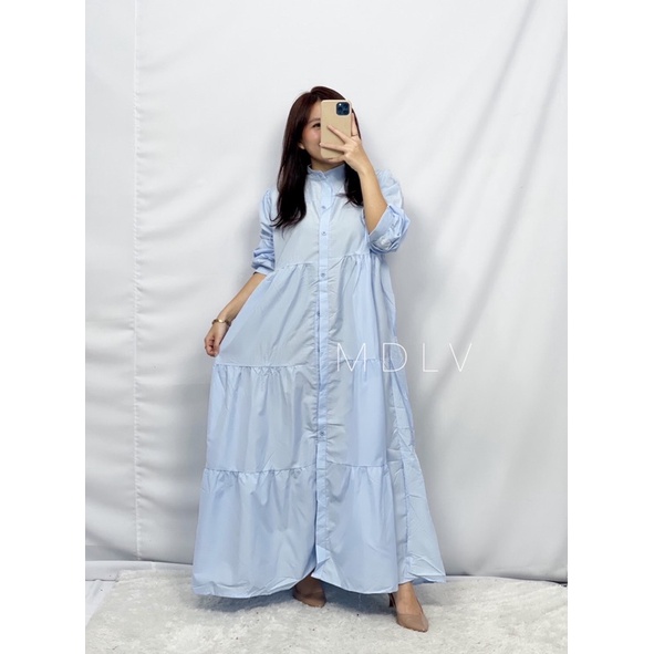 MDLV 88370 LIONELLA BABYDOLL MAXI DRESS LONG DRESS KOREA BIG SIZE DRESS FASHION MUSLIM FASHION IMPOR