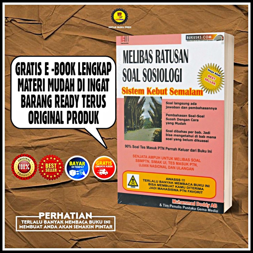 BUKU SKS IPS / BUKU SKS IPA / MENGUASAI IPS / MENGUASAI IPA / SISTEM KEBUT SEMALAM / MELIBAS RATUSAN-SOSIOLOGI