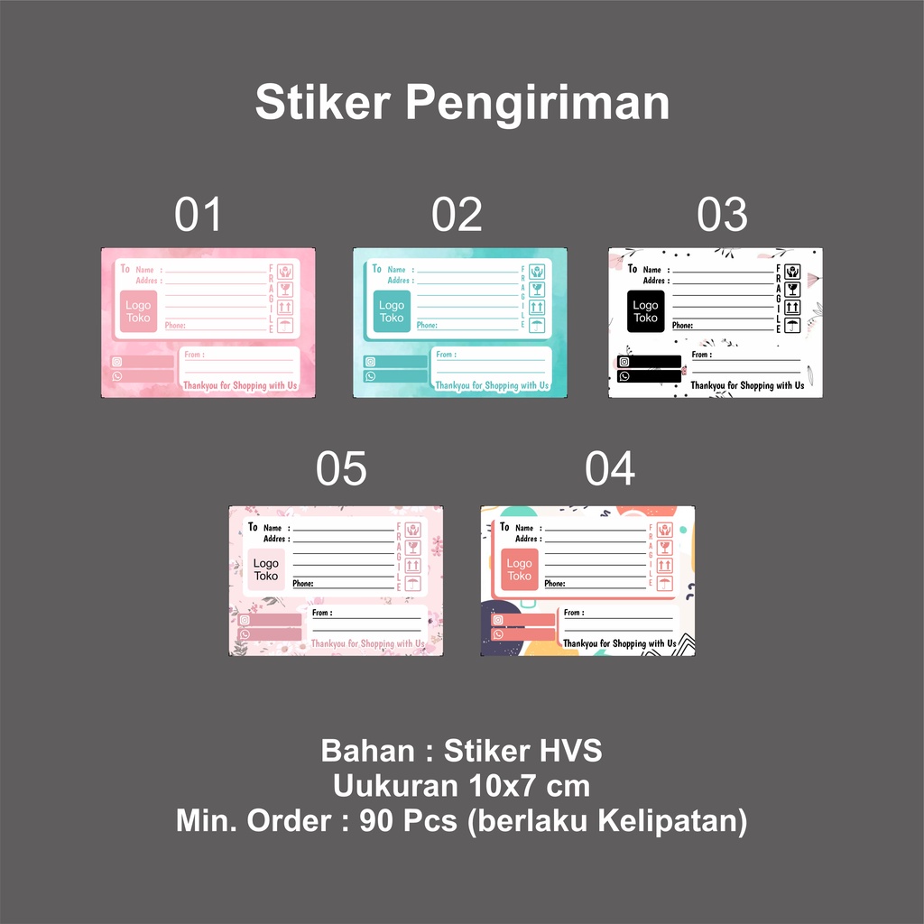 

Stiker label pengiriman / stiker online shop / stiker pengiriman custom