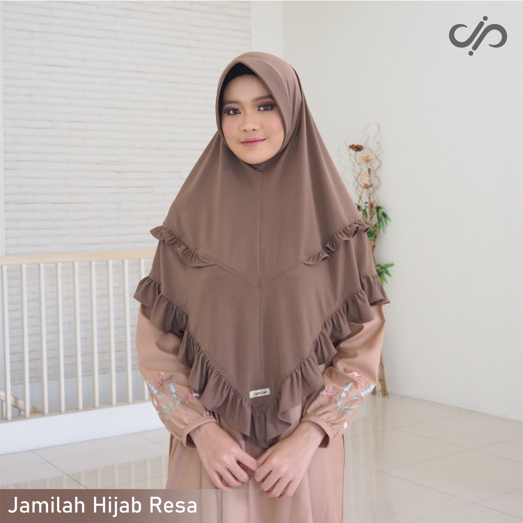 RESA - Hijab Instan Rempel Bergo Polos Rempel Ori Jamilah Hijab