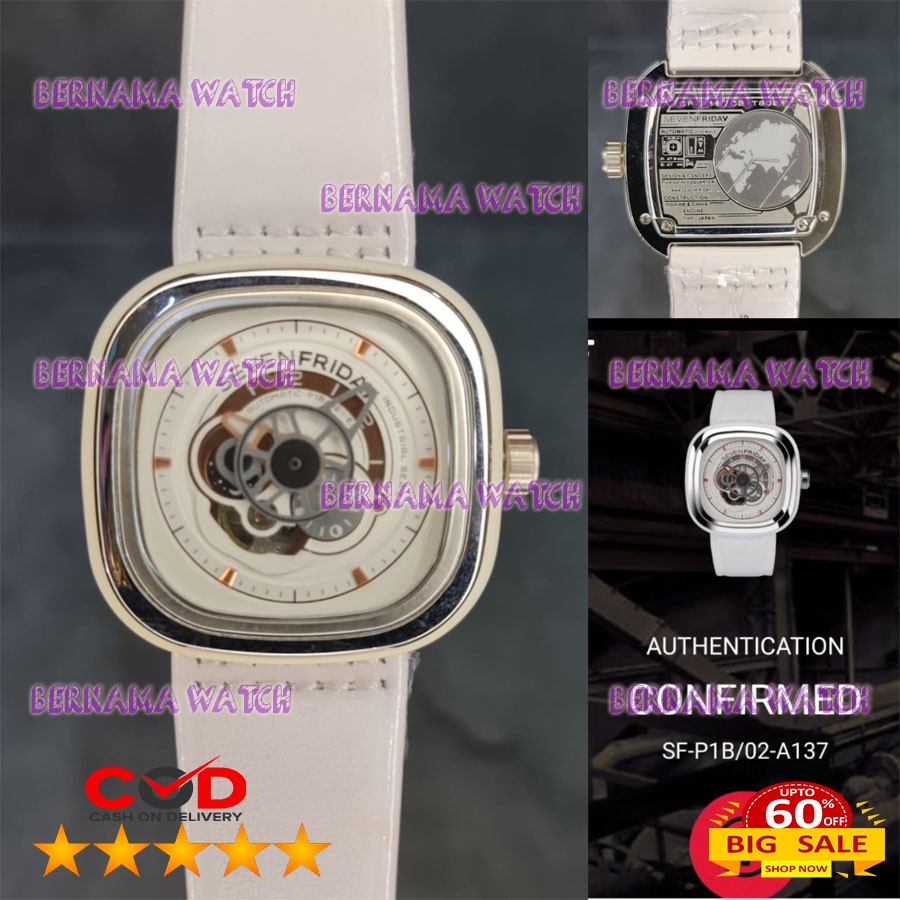 NEW ARRIVAL JAM PRIA GROSIR TERMURAH SEVENFRIDAY SF TIPE P ASIAN ETA BOX ORI STRAP LEATHER JAM PRIA 