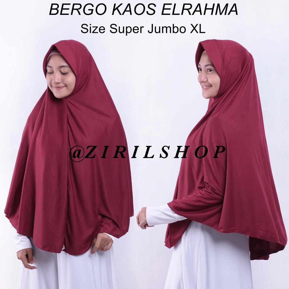 [CPG.19My22ᴳ] JILBAB KHIMAR BERGO KAOS TANPA SERUT ORI / NON SERUT JUMBO /HIJAB SEKOLAH SYARI INSTAN