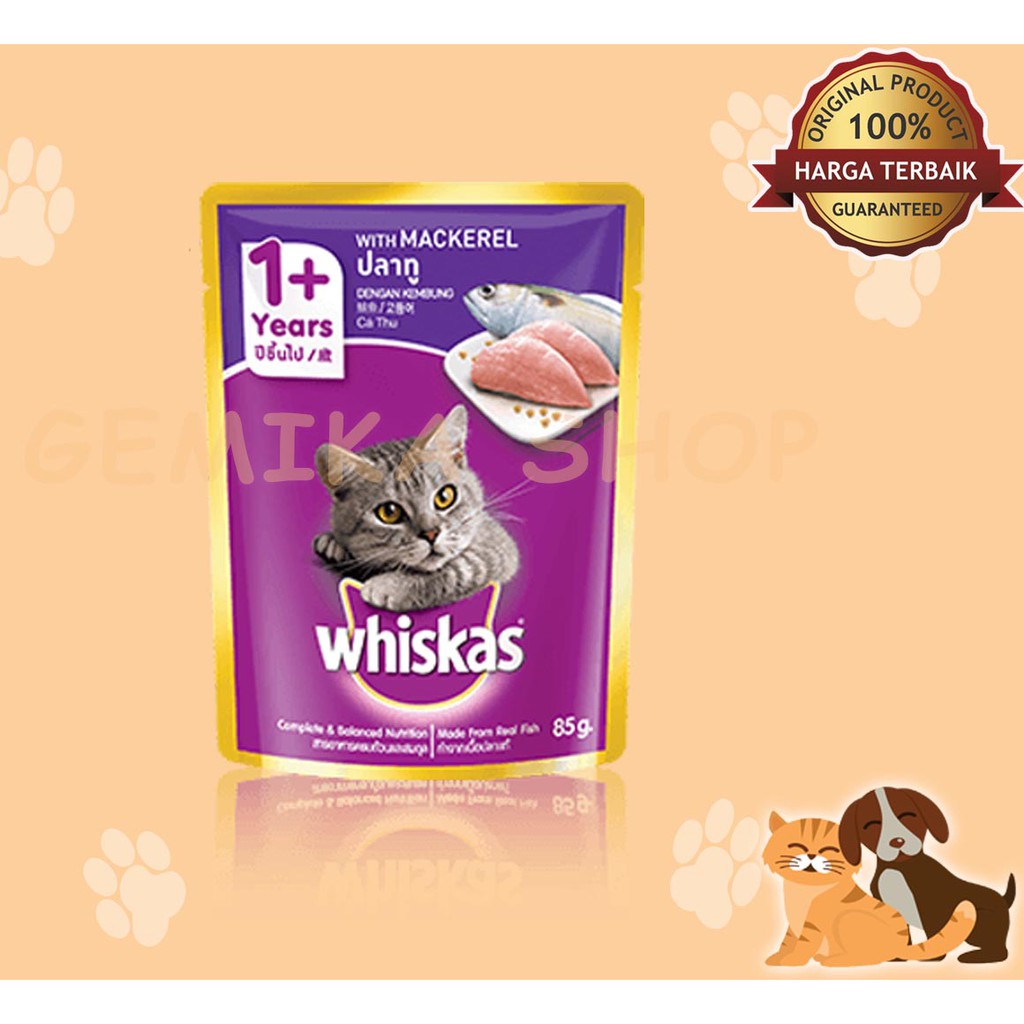 WHISKAS ADULT 85 GR | MAKANAN KUCING | CAT FOOD