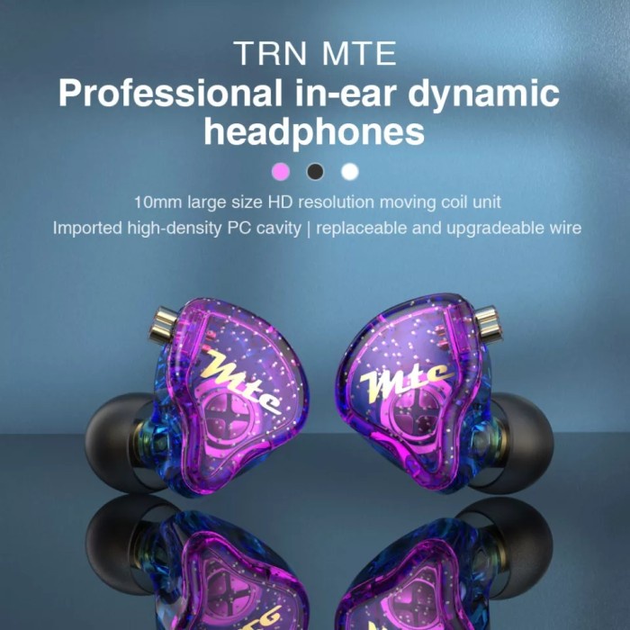 TRN MTE with Mic Dynamic Driver In Ear Earphone Noise Cancelling