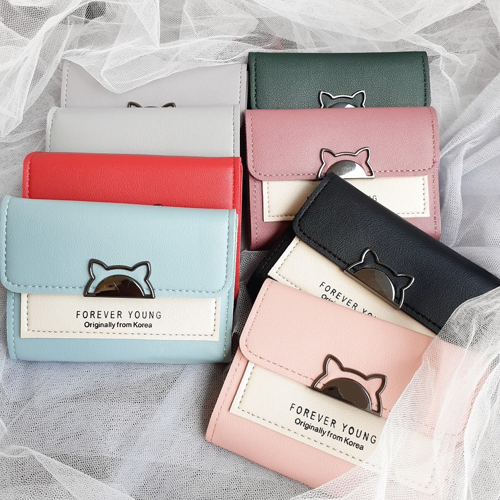 Dompet Wanita Forever Young Lipat Kecil Kucing LOD047