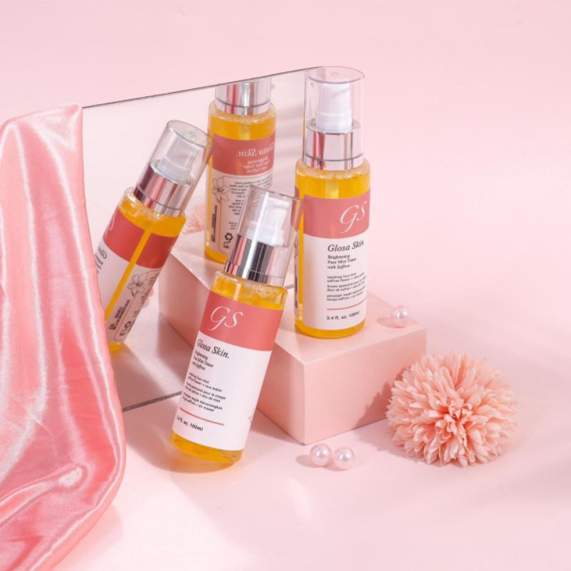 Termurah❗❗[Free gift] Glosa Skin Brightening Face Mist With Saffron Isi 100ml