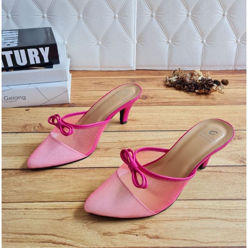 ABBUSHOES AG 11 sendal bapau mules azwa puring 7cm