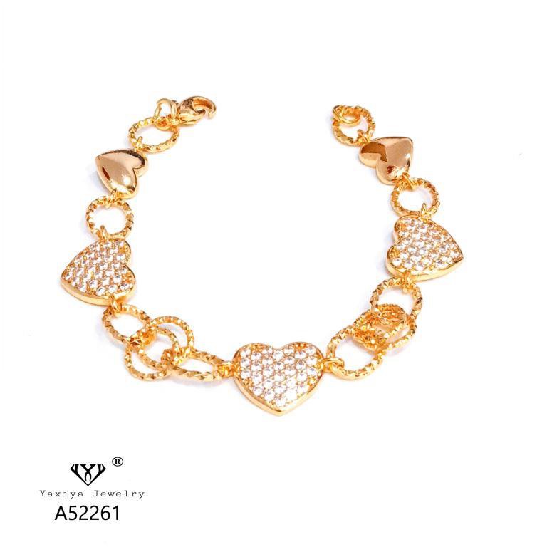 

Gelang rantai love perhiasan imitasi warna gold 18K yaxiya jewelry 849