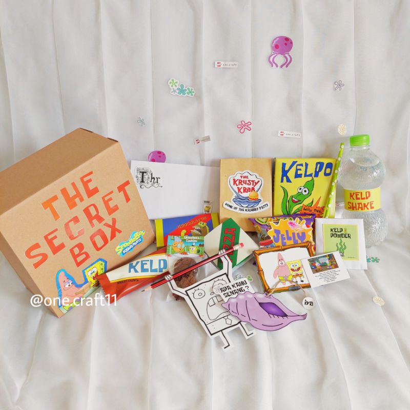 THE SECRET BOX SPONGEBOB SQUAREPANTS | Snack Box | Snack Hampers | Kado Wisuda | Kado Ulang Tahun