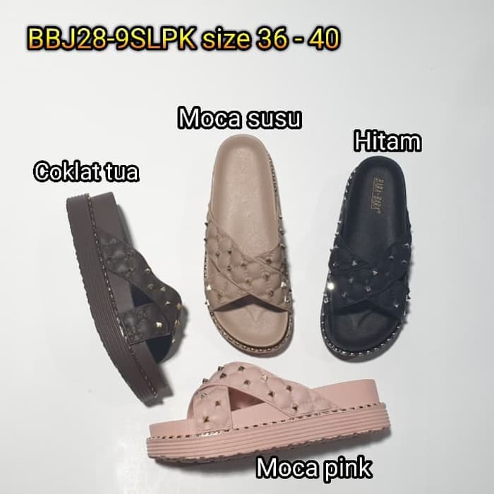 jelly sandal wanita bara bara import sendal karet wedges bbj28-9