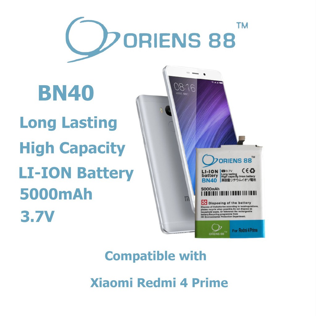 Baterai Batre Battery Double Power Xiaomi Redmi 4 Pro Prime BN40 OR88/ Oriens88