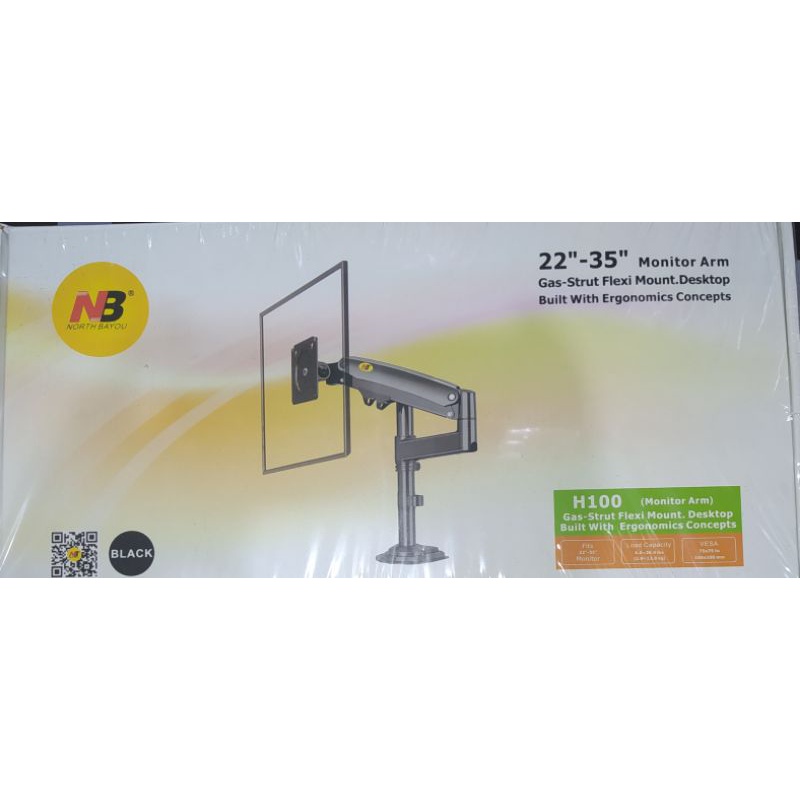 Bracket monitor/braket monitor/ breket monitor gass spring nb H100 15 - 35 inch full motion