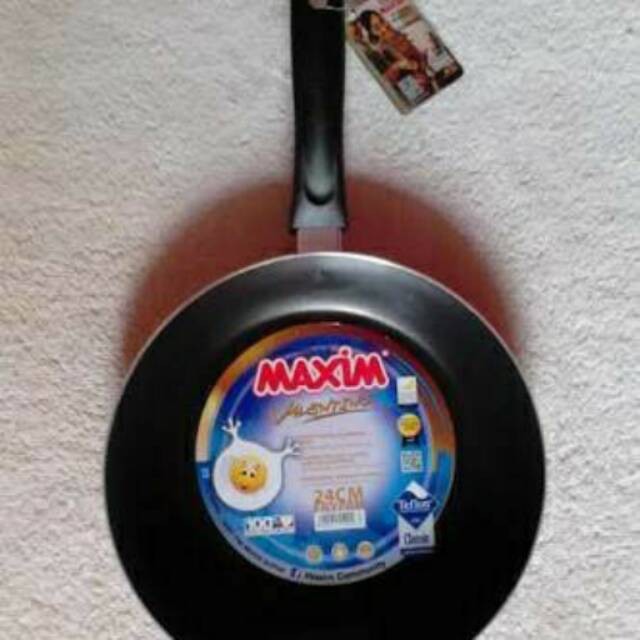 Telfon Maxim Frypan [24 Cm] / Teplon Gagang Wajan Penggorengan Anti Lengket