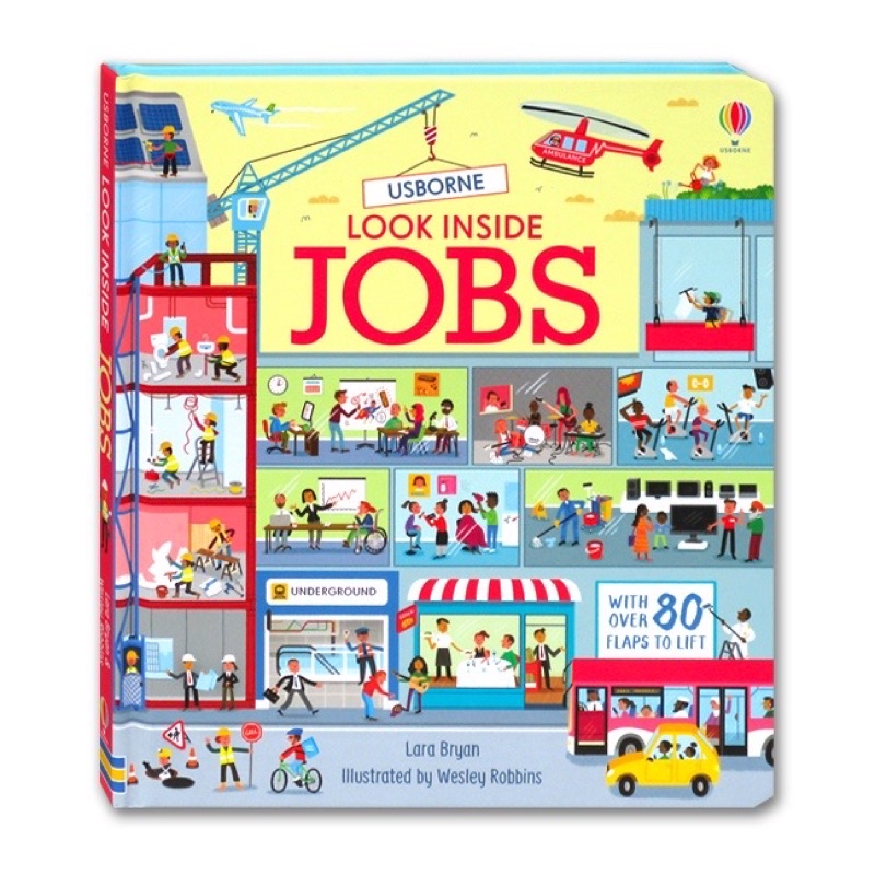 Usborne Look Inside Jobs - Imported English Book - Buku Import Edukasi Anak Pekerjaan Work Flap Kado Balita