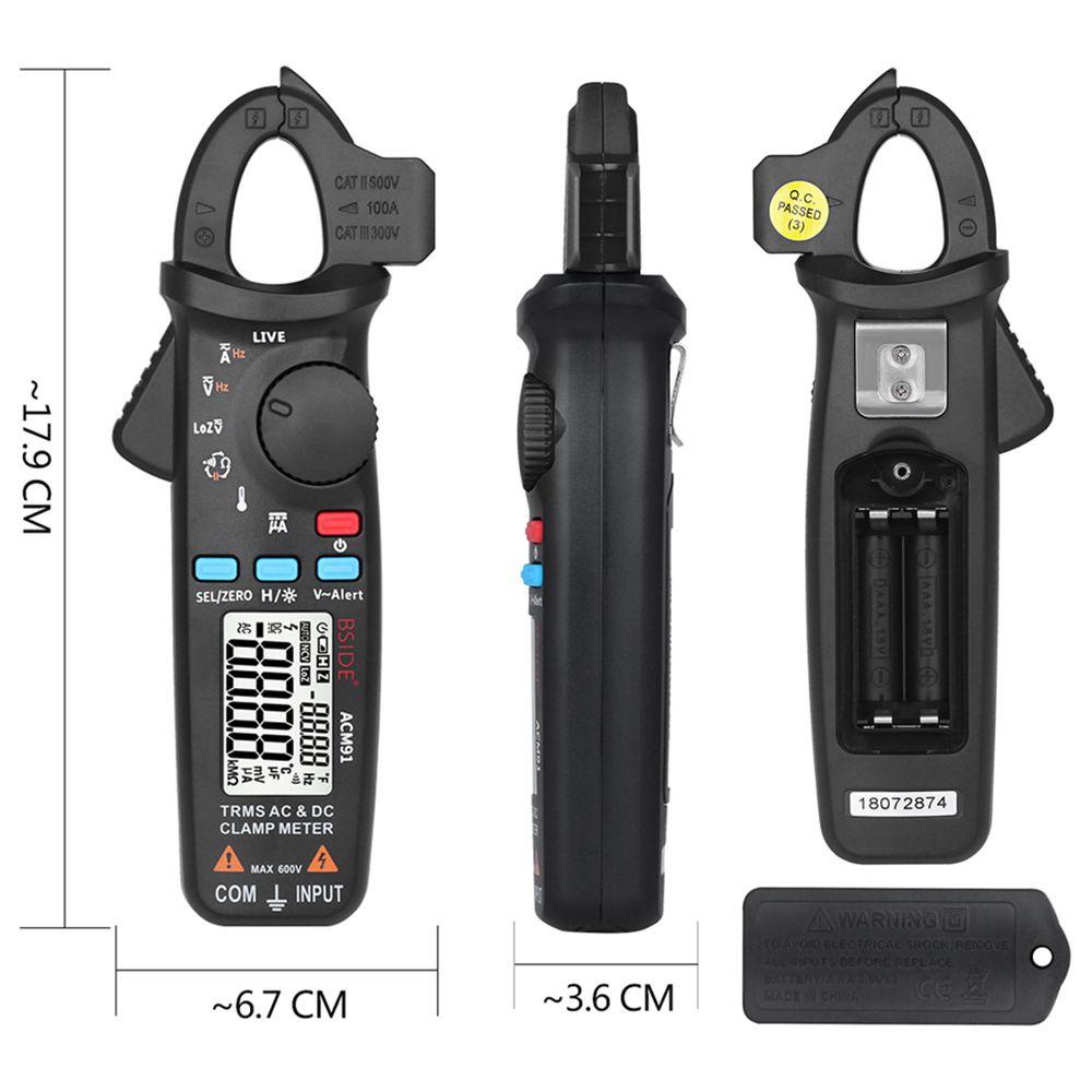 Nanas Digital Clamp Meter Perbaikan Mobil 1mA Presisi Tinggi Arus Volt Temp Kapasitor Ohm Hz Tester Ammeter