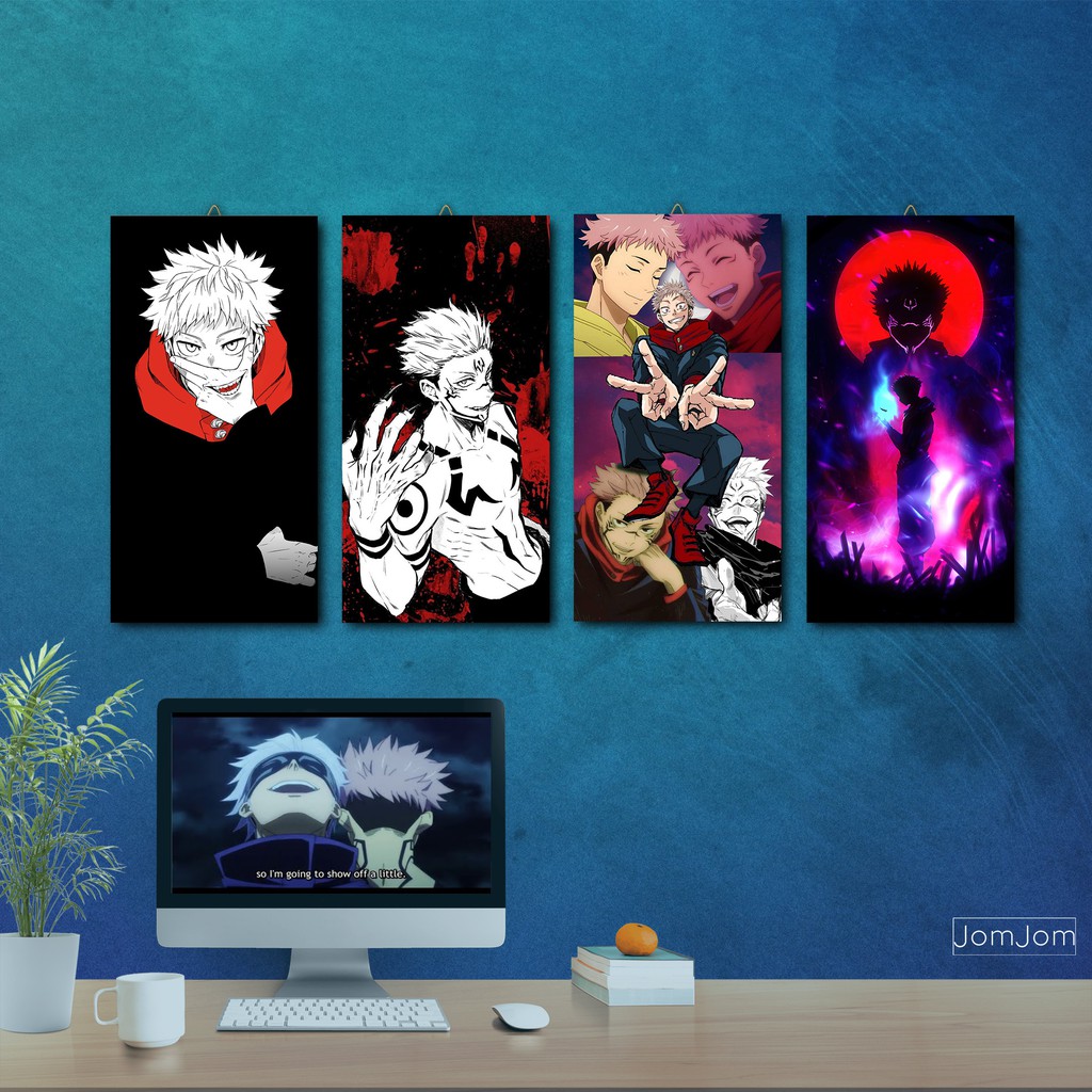 Poster Kayu Jujutsu Kaisen / Dekorasi Rumah /Poster murah/ Anime / desain / 2021 / gambar / PJK-1