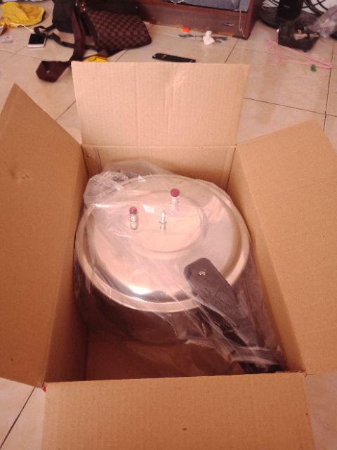 Happy Call Panci Presto 8 Liter Aluminium Belly (pinggang) Dengan Saringan Pengukus
