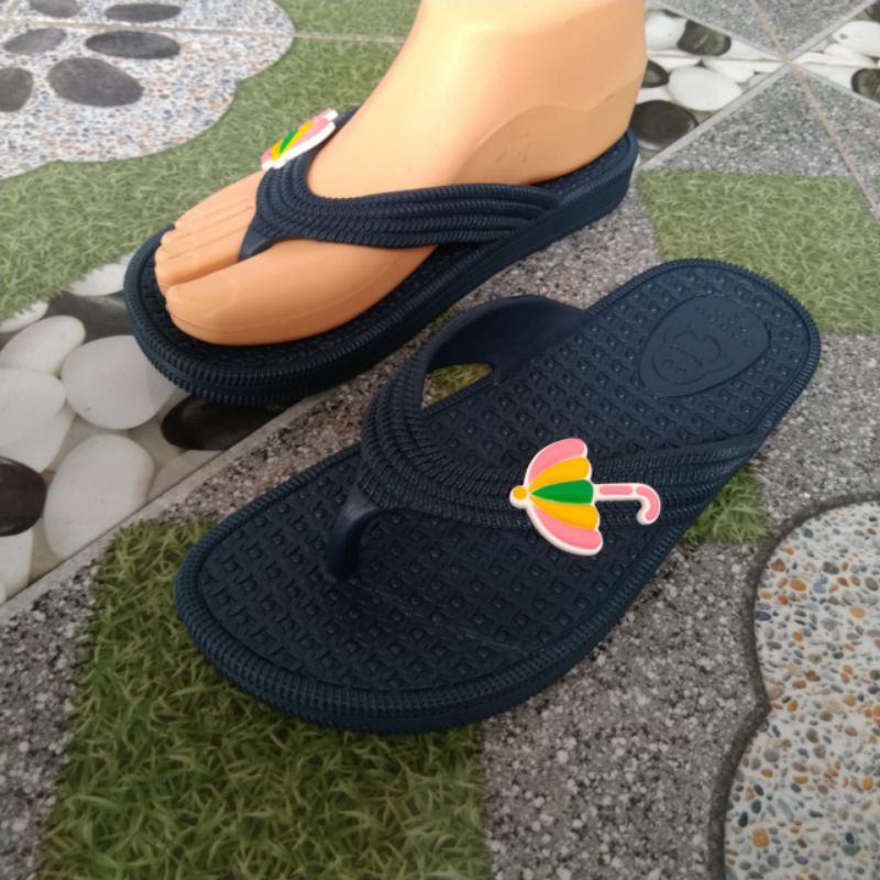 sandal jepit karet elastis empuk perempuan dewasa motip lucu murah size 37-40