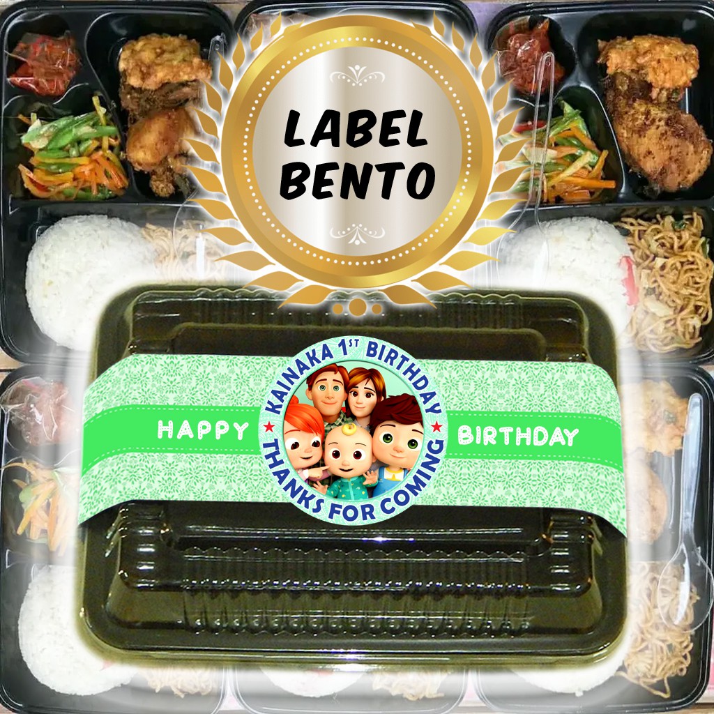 

COCOMELON - LABEL BENTO / LABEL AQIQAH / LABEL NASI BENTO ULTAH ULANG TAHUN