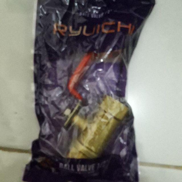 Ball Valve Kuningan D.1/2 Drat (ryuichi) - Kran