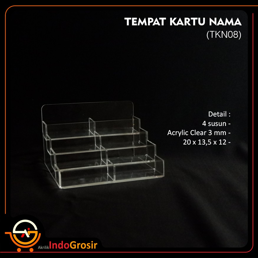 

Tempat Kartu Nama Akrilik 4 Susun - Acrylic Name Card Holder IDGTKN08