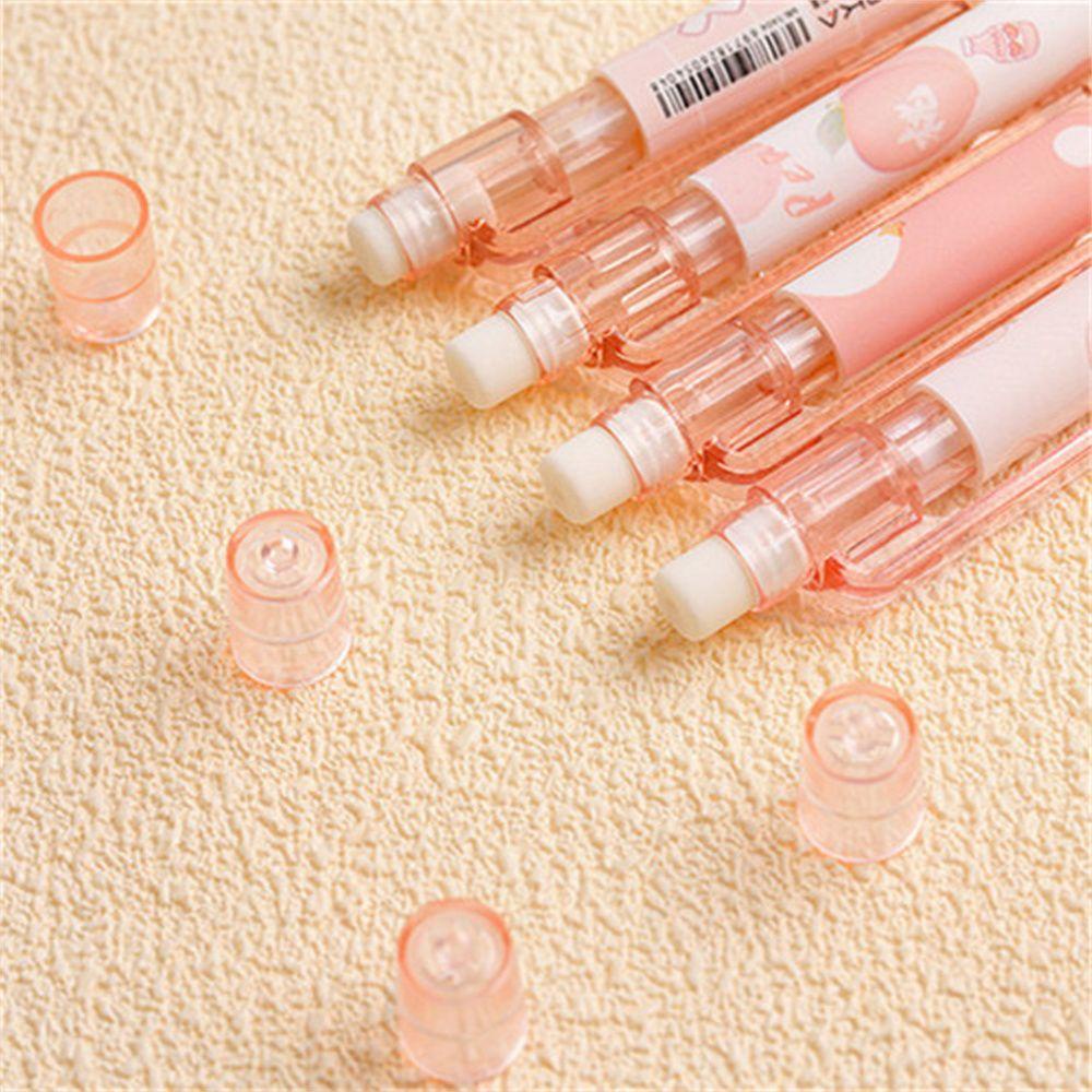 Pensil Mekanik Agustina Perlengkapan Sekolah Alat Tulis Pensil Refill Alat Tulis Peach 0.5mm Press Pen