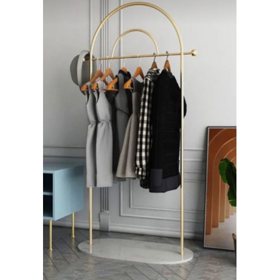 RAK BESI INDUSTRIAL RAK HANGER BAJU FURNITURE BESI MINIMALIS RAK PAJANGAN