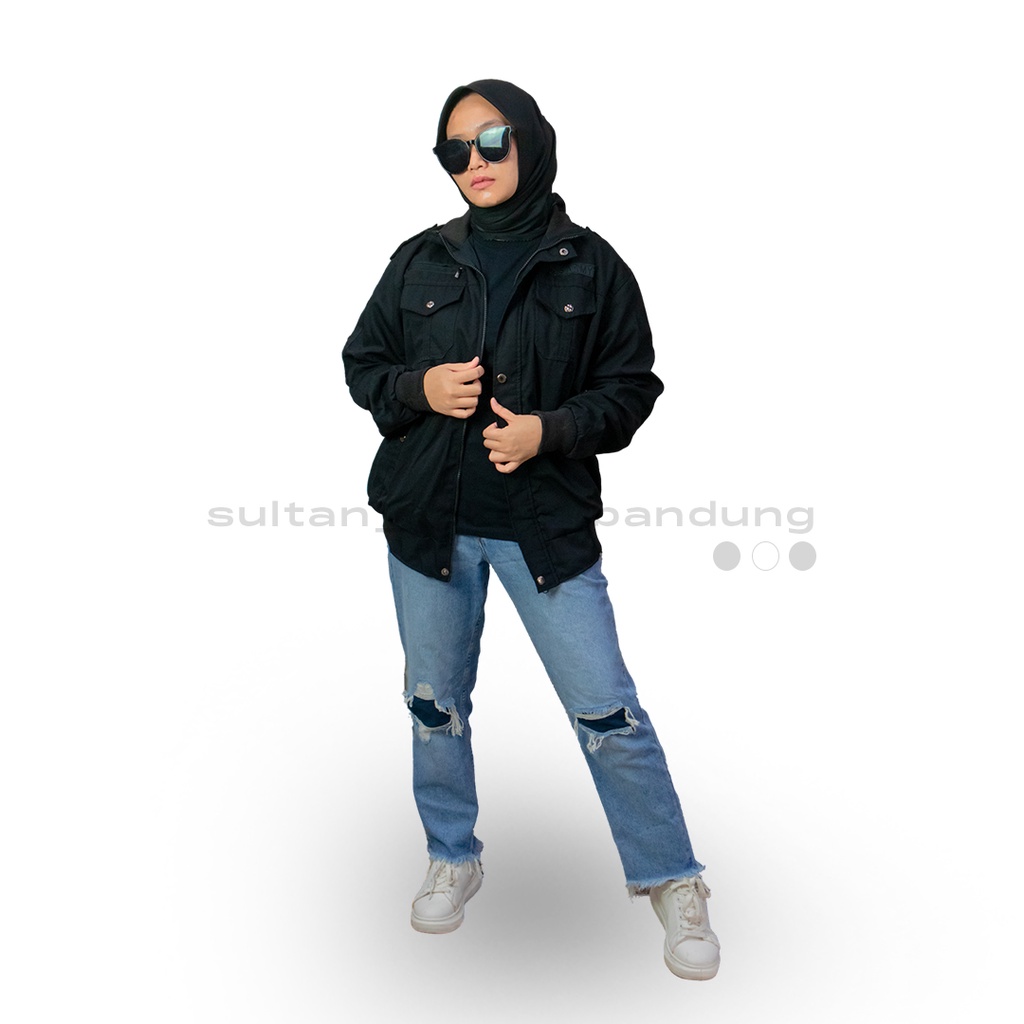 ELEGANT BOMBER HITAM || JAKET BOMBER PRIA II JAKET PILOT II Sz M-XXl