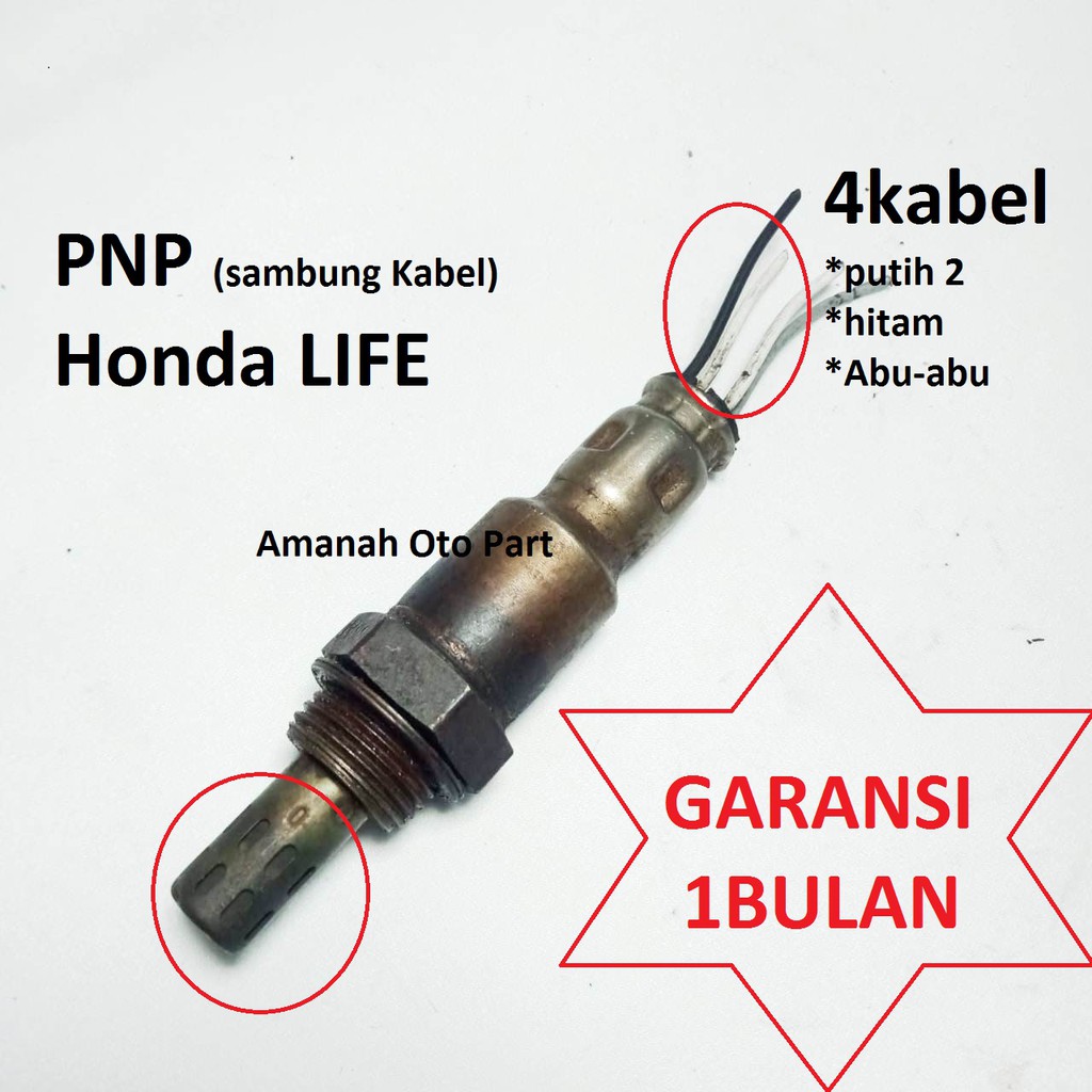 Sensor oxygen HONDA LIFE  oksigen CO2 O2 COPOTAN ASLI 4KABEL ORIGINAL ORI KNALPOT