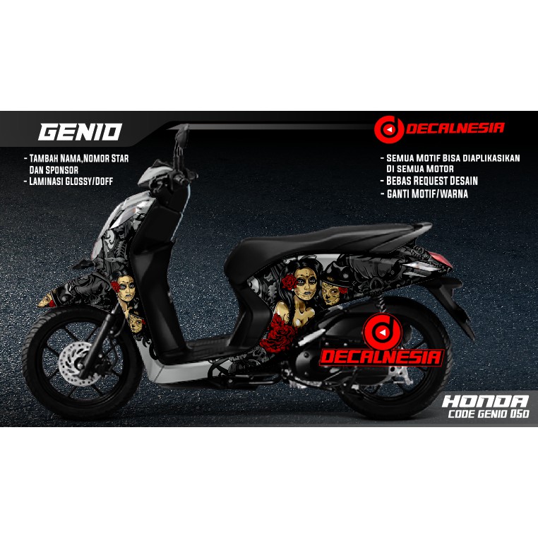 Decal Stiker Genio/Decal Genio/Stiker Motor Genio/Custom Sticker Genio/Stiker Genio Full Body