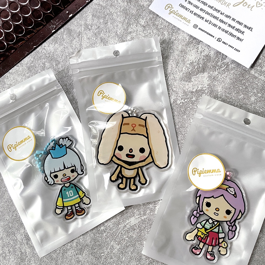 Gantungan Toca Boca Keychain tocaboca gantungan tas gantungan kunci souvenir ulang tahun anak