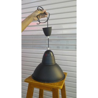Kap Lampu Gantung Hitam Stainless reflector silver Kap Lampu Gantung Hitam Stainless reflector silver