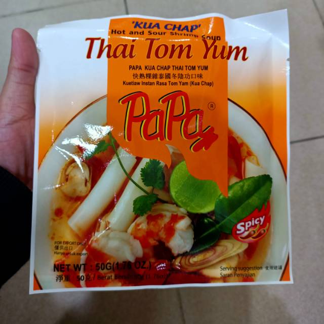 

Papa Kua Chap Thai Tom Yum Spicy / Kwecap Instan Rasa Tom Yum Pedas