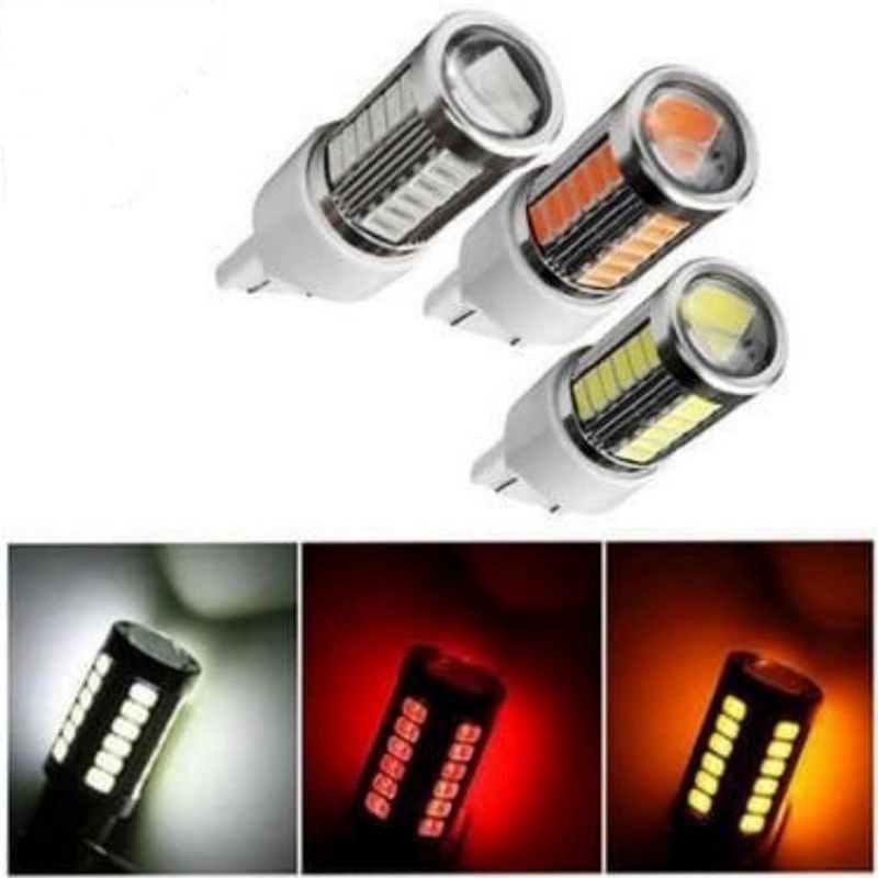 Lampu rem LED T20 7443 Stoplamp Mobil 33 SMD STROBO REM