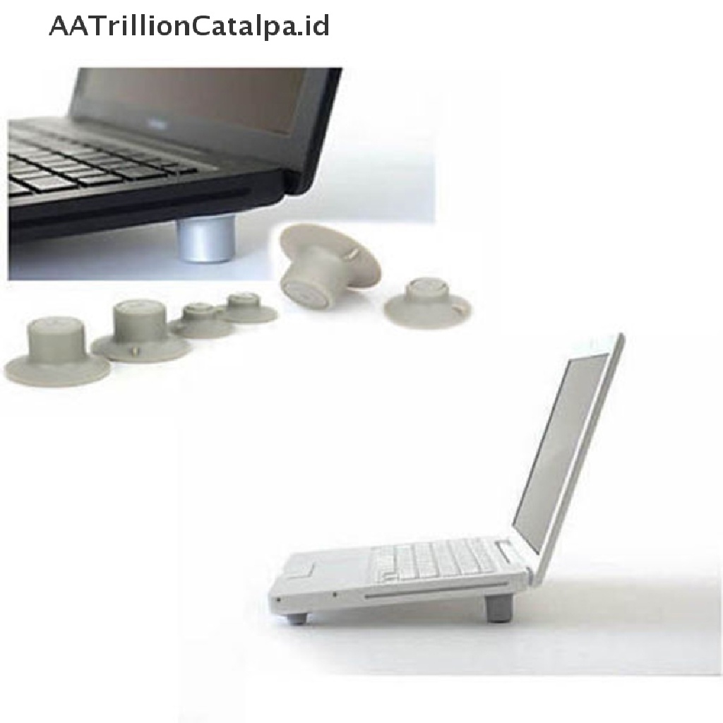 (AATrillionCatalpa) 2pcs Stand Pad Pendingin Anti Slip Untuk Laptop / Notebook