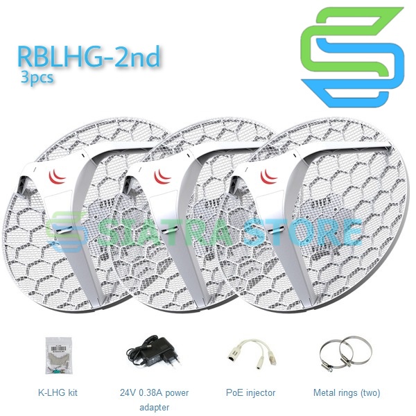 MikroTik LHG 2nD RBLHG-2nD 3 Pcs/Pack