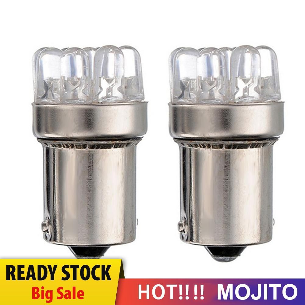 MOJITO 2pcs DC 12V BA15S 1156 9 LED Car Tail Brake Light Turn Signal Lamp Bulbs