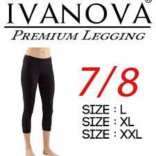 (L XL XXL) JUMBO LEGGING SPORT LEGING WANITA SENAM AEROBIG CELANA LEGGING WANITA IVANOVA 7/8