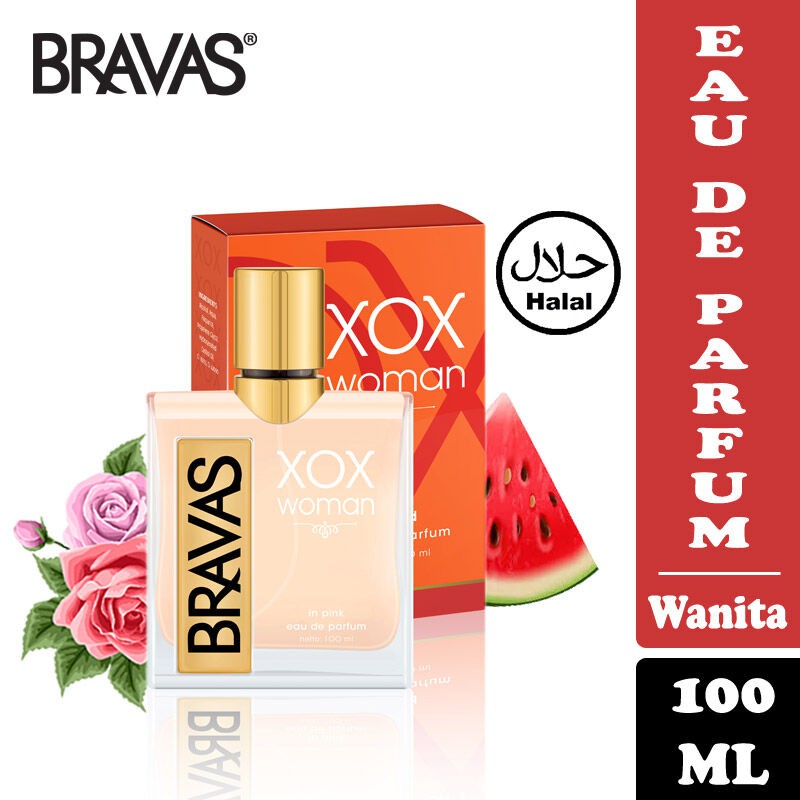 BRAVAS XOX FOR WOMAN  100 ML EDP (Tidak Bisa kirim ke luar pulau dengan JNT)