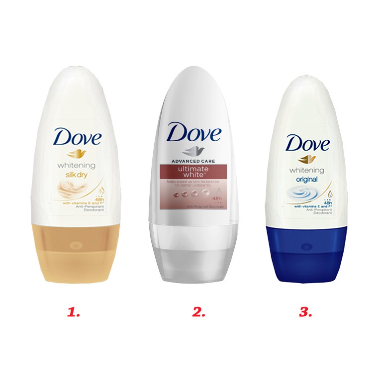 Dove Roll on 40gr Dove Whitening Silk Dry Ultimate White Original Dofe Deodorant Dove Silk Dry Silky