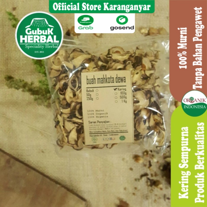 

MAHKOTA DEWA KERING 50gr - Phaleria Macrocarpa - ASLI - KUALITAS PREMIUM - ORGANIK