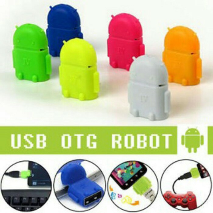 OTG Robot android micro usb adapter flashdisk converter data hp mobile