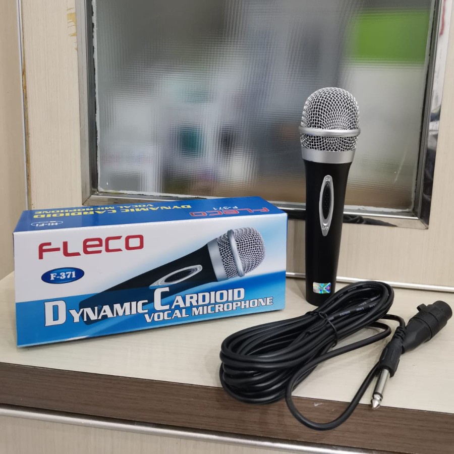 COD MIC KABEL MICROPHONE FLECO F-371 / MIC KARAOKE / MIC LEGENDARY VOKAL / MIC DYNAMIC CARDIOID VOKAL MICROPHONE FLECO F-371