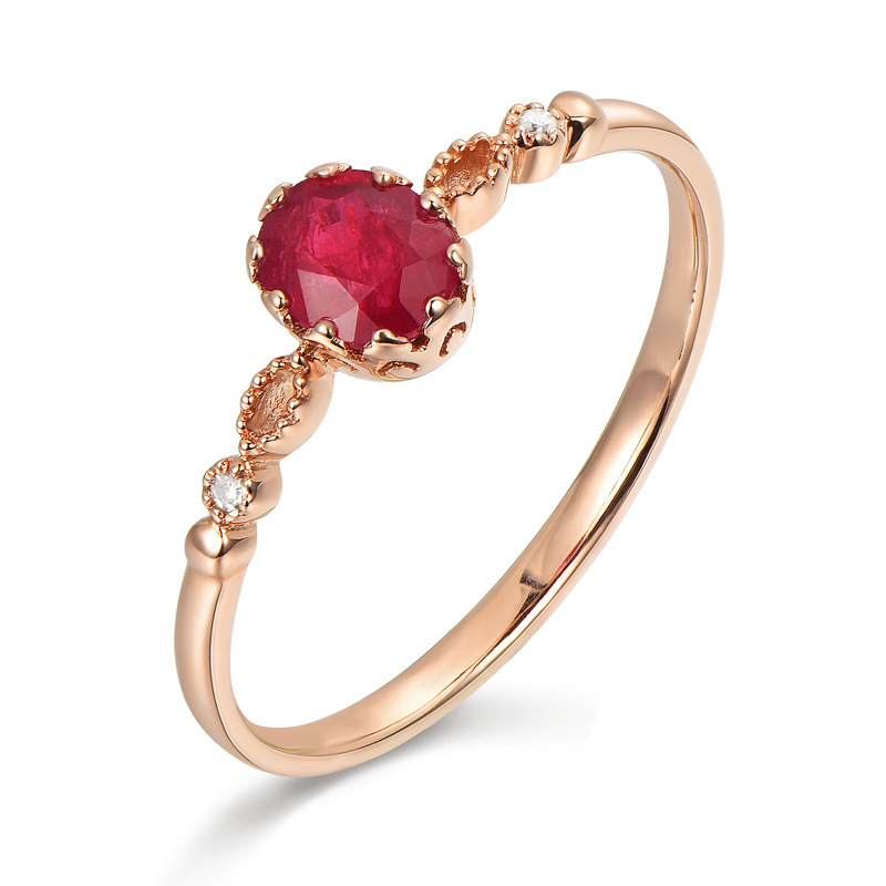 Fashion Luxury 14K Rose Gold Exquisite Ring