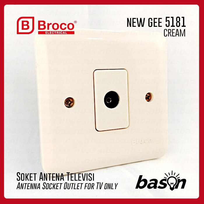 BROCO 5181 New Gee Antenna Socket Coax Outlet - Socket TV