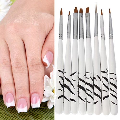 Brush Kutek Kuku Zebra Nail Art 8 PCS