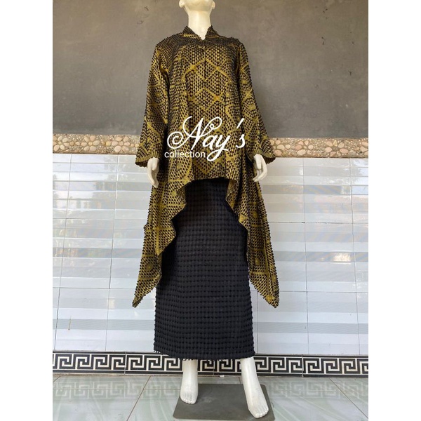 set kebaya tenun bulu/kemeja tenun bulu