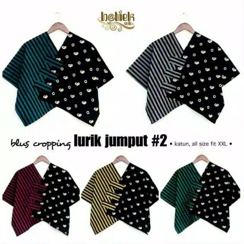 BLUS CROPPING LURIK JUMPUTAN BUSANA BATIK WANITA MURAH CANTIK
