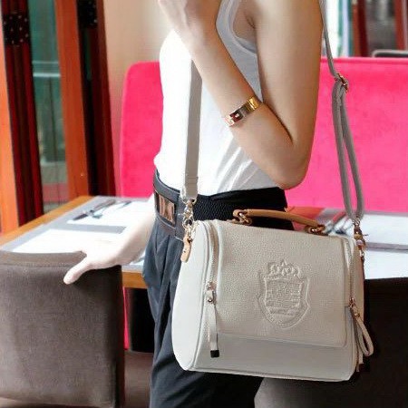 Tas Import Selempang Wanita Kulit Premium Handle Double Zip TAS054