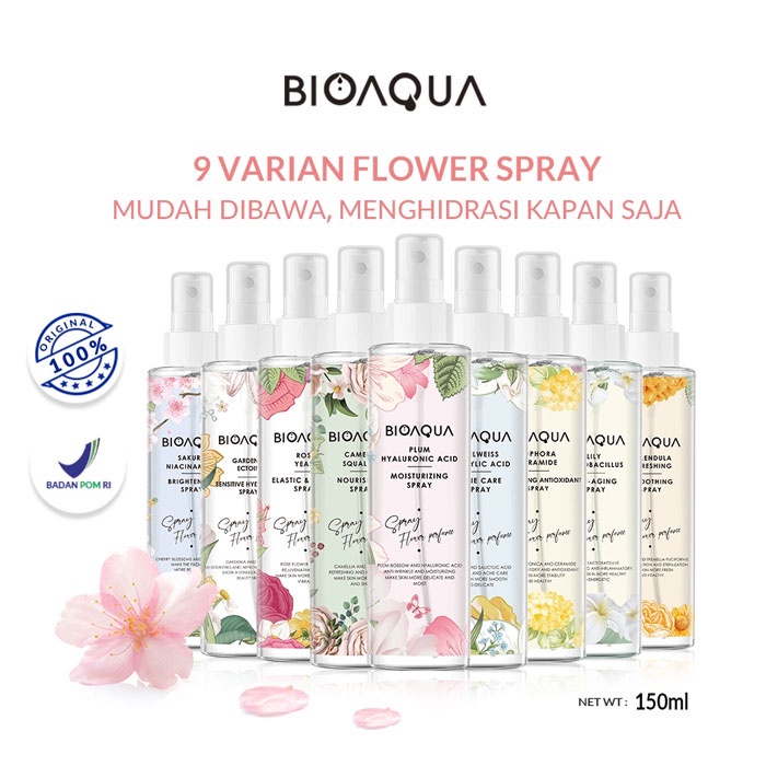 Hope Store - [ BPOM ] BIOAQUA Face Mist Spray Wajah Portable 150ml Hydrating / Brightening 9 Varian